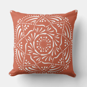 Terracotta Mandala Utomhuskudde