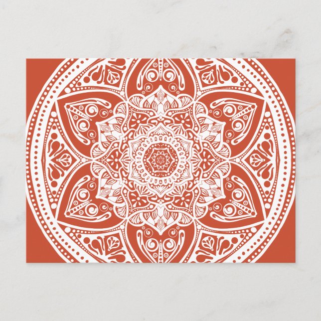 Terracotta Mandala Vykort (Framsida)