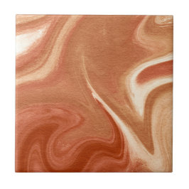 Terracotta Marble Abstract Fluid Pattern Kakelplatta