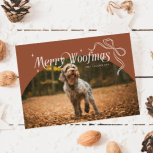 Terracotta Merry Woofmas Hund jul Julkort