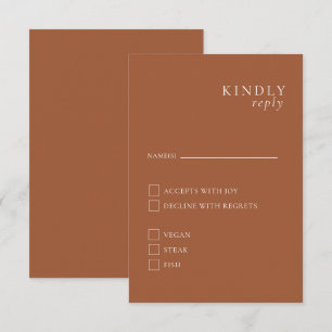 Terracotta Minimalist Elegant OSA kort