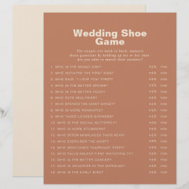 Terracotta Minimalist Formal Bröllop Shoe Game