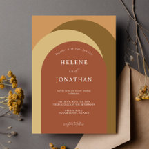 Terracotta Minimalist Modern Elegant bröllop