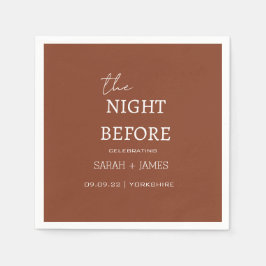 Terracotta Minimalist natten före Bröllop Pappersservett