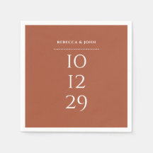 Terracotta Minimalist Speciell Date Bröllop