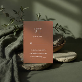 Terracotta minimalistisk OSA kort av modern elegan
