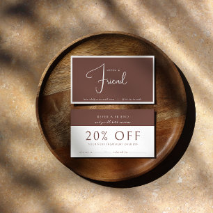 Terracotta   Minimalistisk referens för modern Ele Visitkort