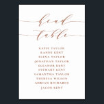 Terracotta Minimalistskript på Bröllop Bordsnummer<br><div class="desc">Planen för bordsnummer av anpassade. Den har ett terrakotta,  vismisk manus och klassisk typografi. Anpassa genom att lägga till egna detaljer. Denna minimalistiska sittplan för bord är perfekt för bröllop,  babyduschar,  möhippor,  födelsedagar och mycket annat.</div>