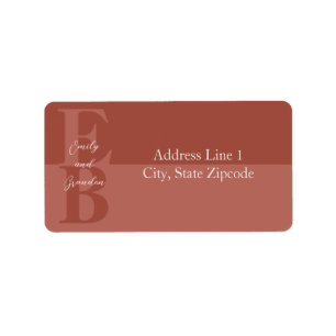 Terracotta Modern Boho Returetiketters Adressetikett