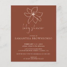 Terracotta Modern botaniskt budgeterad babystötare Flygblad