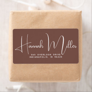 Terracotta Modern Elegant Minimalist Fraktsedel