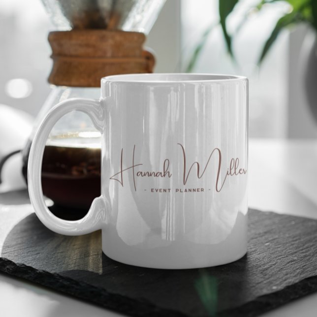 Terracotta Modern Minimalist Elegant Business Logo Kaffemugg (Skapare uppladdad)