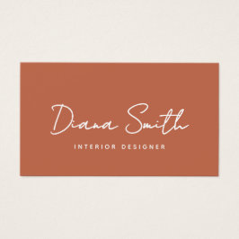 Terracotta Modern minimalistiskt QR-kodprofilkort Visitkort