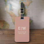 Terracotta Modern Monogram - minimalistisk Bagagebricka<br><div class="desc">Öka din resupplevelse med vår klassiska Elegant Modern Minimalist Monogram Luggage Tag-kod. Detta noggrant designade tillbehör kombinerar sömlöst elegans med contemporaryns minimalism, och ser till att ditt bagage är sofistikerat. Den här bagagetaggen är utformad med precision och noggrannhet. Den är mer än bara en praktisk artikel. Den är en personlig...</div>