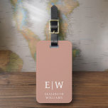 Terracotta Modern Monogram - minimalistisk Bagagebricka<br><div class="desc">Öka din resupplevelse med vår klassiska Elegant Modern Minimalist Monogram Luggage Tag-kod. Detta noggrant designade tillbehör kombinerar sömlöst elegans med contemporaryns minimalism, och ser till att ditt bagage är sofistikerat. Den här bagagetaggen är utformad med precision och noggrannhet. Den är mer än bara en praktisk artikel. Den är en personlig...</div>