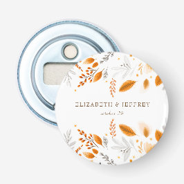 Terracotta Modern Script Elegant Fall Wedding Flasköppnare