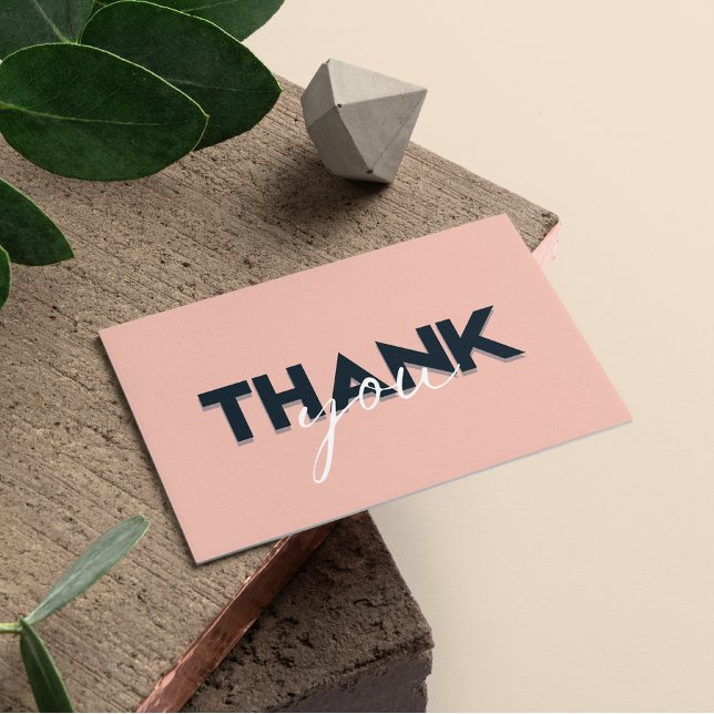 Terracotta Modern Simple Order Tack Visitkort (Terracotta Modern Simple Order Thank You Business Card)