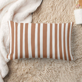 Terracotta Modern Stripes Minimalist  Lumbarkudde