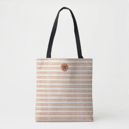 Terracotta Monogram Modern minimalist Rand Boho Tygkasse