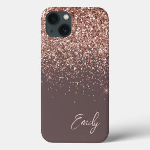 Terracotta  Monogram Rosa ros Guld Glitter
