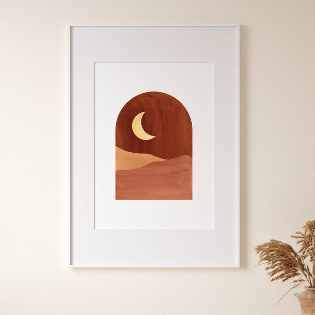 Terracotta-natten, abstraktens landskap poster (Skapare uppladdad)