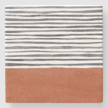 Terracotta och Black White Rand