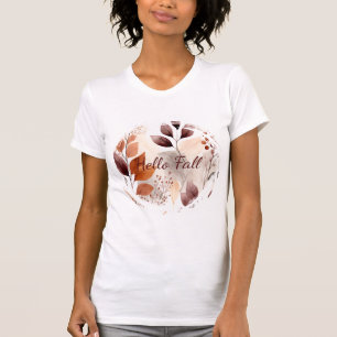 Terracotta och Burgundy Höst löv   Boho Autumn T Shirt