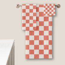 Terracotta och Cream Checkered Mönster