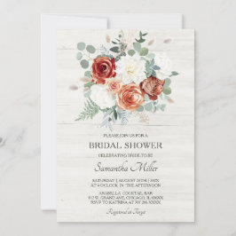 Terracotta och Sage Möhippa Templates Inbjudningar