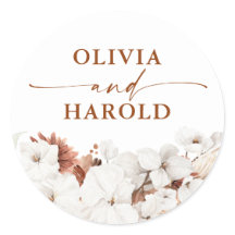 Terracotta och White Flowers Boho Bröllop