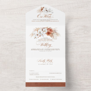 Terracotta och White Flowers Exotic Boho Bröllop