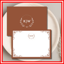 Terracotta och White | Modern Initialer Monogram