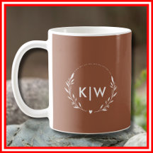 Terracotta och White | Modern Initialer Monogram