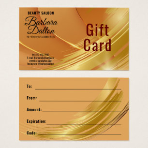 Terracotta Ocher Beige Guld Gift-certifikat Visitkort