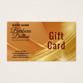 Terracotta Ocher Beige Guld Gift-certifikat Visitkort