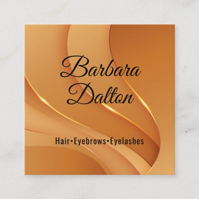 Terracotta Ocher Beige Guld Tidsbeställning Kort (Framsida)