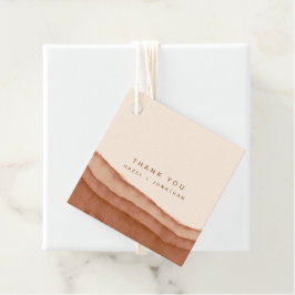 Terracotta Ombre Boho Gåvor Etiketter