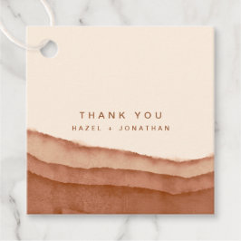 Terracotta Ombre Boho Gåvor Etiketter