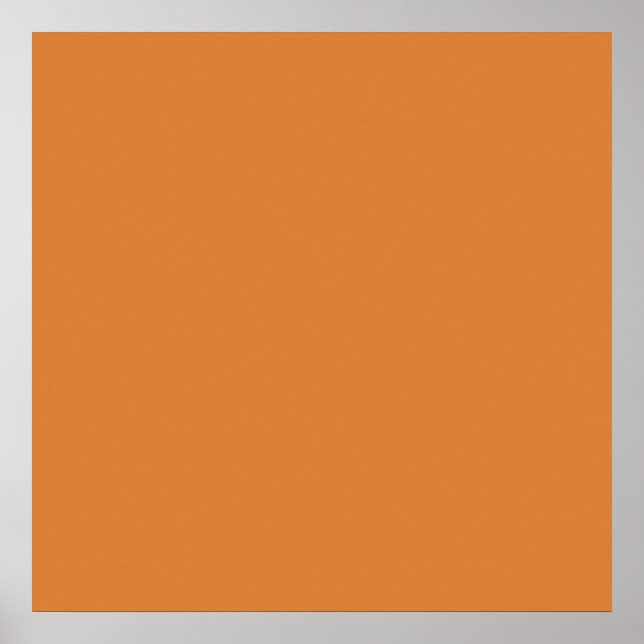 Terracotta Orange Färg Red Earthy Tone Background Poster (Framsidan)