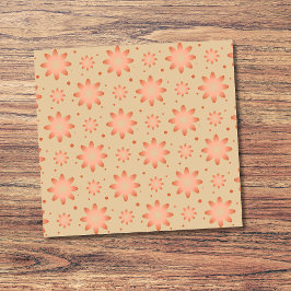 Terracotta orange och sandbeige delikat daisy post-it block