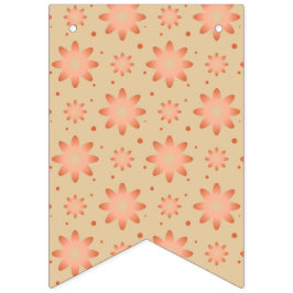 Terracotta orange och sandbeige delikat daisy vimplar