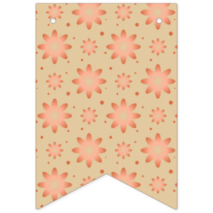 Terracotta orange och sandbeige delikat daisy vimplar