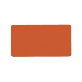 Terracotta Orange Solid Färg Warm & Earthy Design Adressetikett