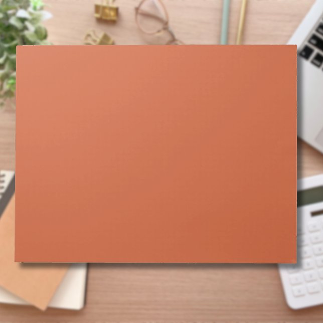 Terracotta Orange Solid Färg Warm & Earthy Design Anteckningsblock (Skapare uppladdad)