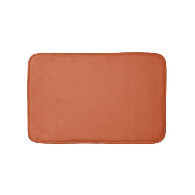 Terracotta Orange Solid Färg Warm & Earthy Design Badrumsmatta (Framsidan)