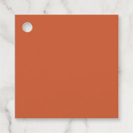 Terracotta Orange Solid Färg Warm & Earthy Design Gåvor Etiketter