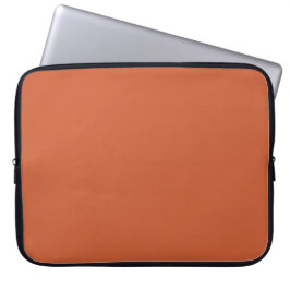 Terracotta Orange Solid Färg Warm & Earthy Design Laptop Fodral