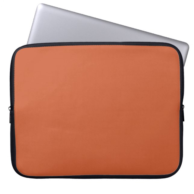 Terracotta Orange Solid Färg Warm & Earthy Design Laptop Fodral (Framsidan)
