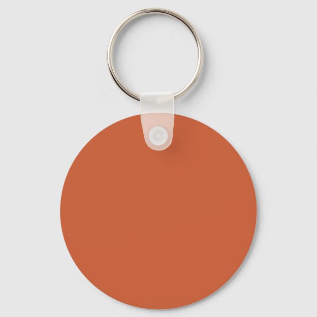 Terracotta Orange Solid Färg Warm & Earthy Design Nyckelring (Framsida)