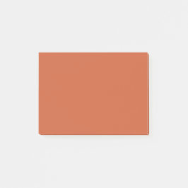 Terracotta Orange Solid Färg Warm & Earthy Design Post-it Block
